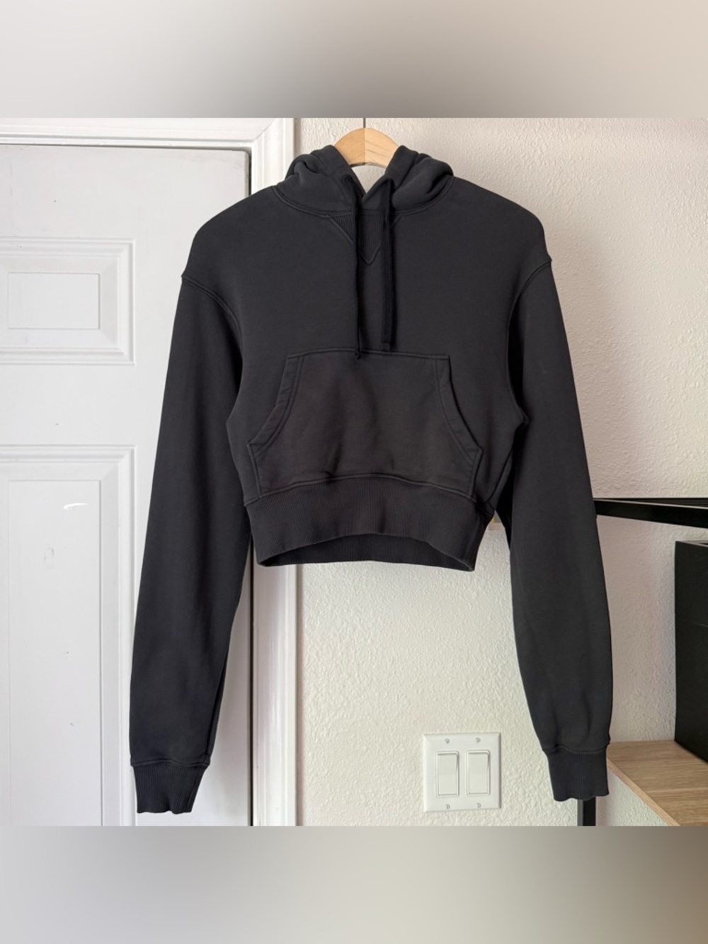 ALTU BY ALTUZARRA‎ charcoal grey cotton terry pullover hoodie sweater